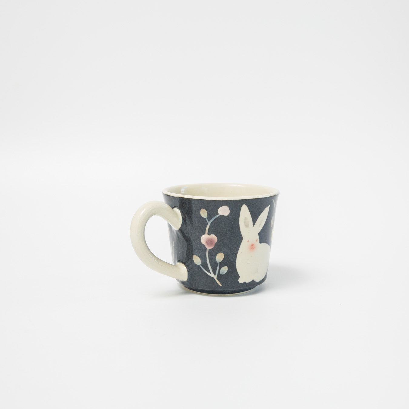 はるな陶芸工房-マグカップ-うさぎの花うた-B
