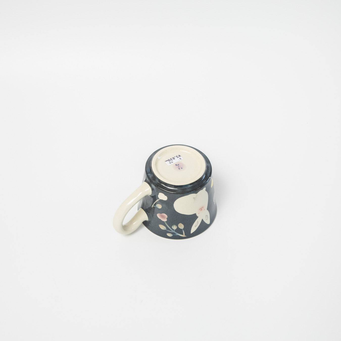 はるな陶芸工房-マグカップ-うさぎの花うた-B