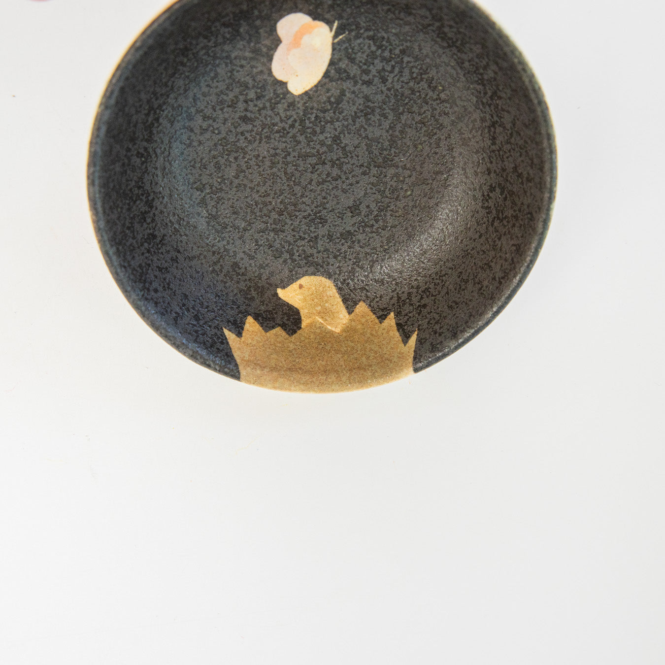 はるな陶芸工房-豆皿-もぐらとちょうちょ
