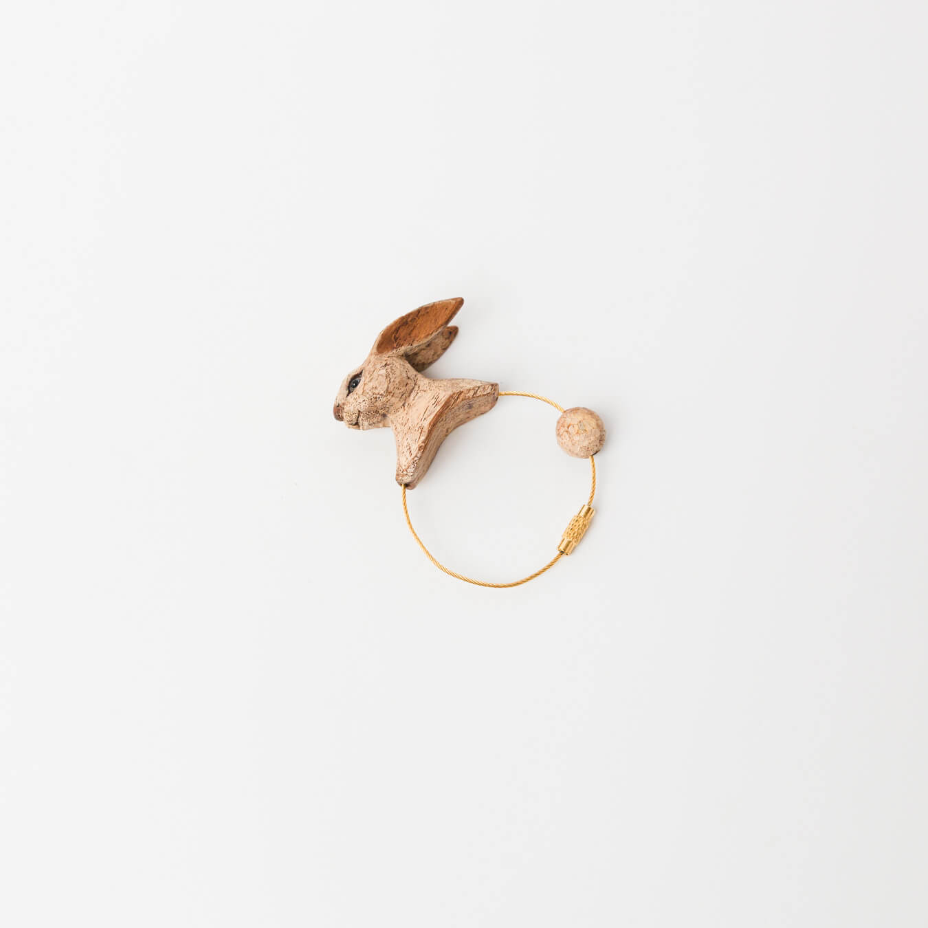 kitona-白うさぎトルソーキーホルダー