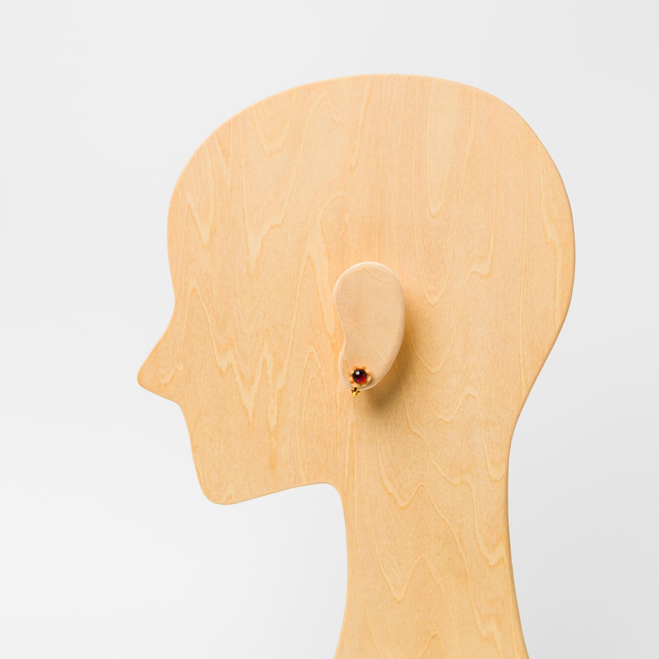 kitona-耳飾り-プリーツフラワーSS-ガーネット-ピアス/イヤリング