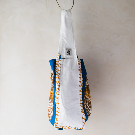 gochisou-Shopping shoulder bag-カンパーニュ-blue