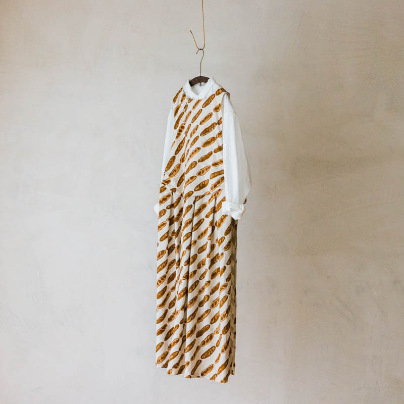 gochisou x TANSU-SideRibbon ApronDress サイドリボンエプロンワンピース-miniバゲット
