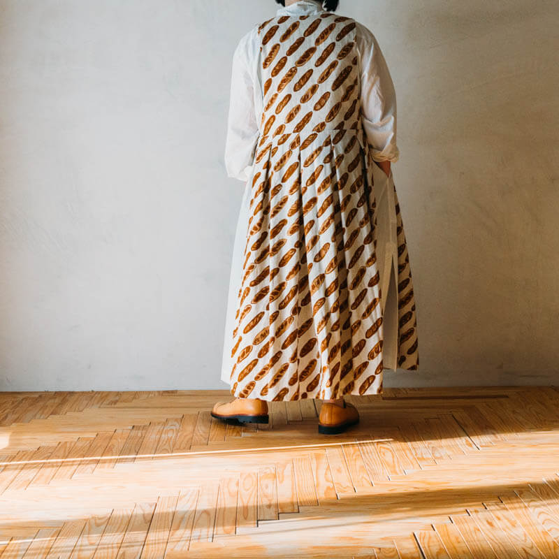 gochisou x TANSU-SideRibbon ApronDress サイドリボンエプロンワンピース-miniバゲット