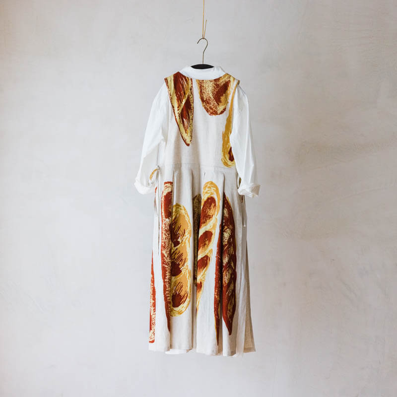 gochisou x TANSU-SideRibbon ApronDress サイドリボンエプロンワンピース-バゲット