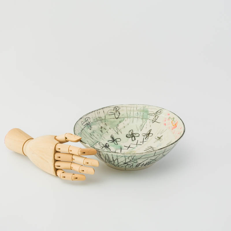 畑中圭介-パステルオリベ8寸鉢