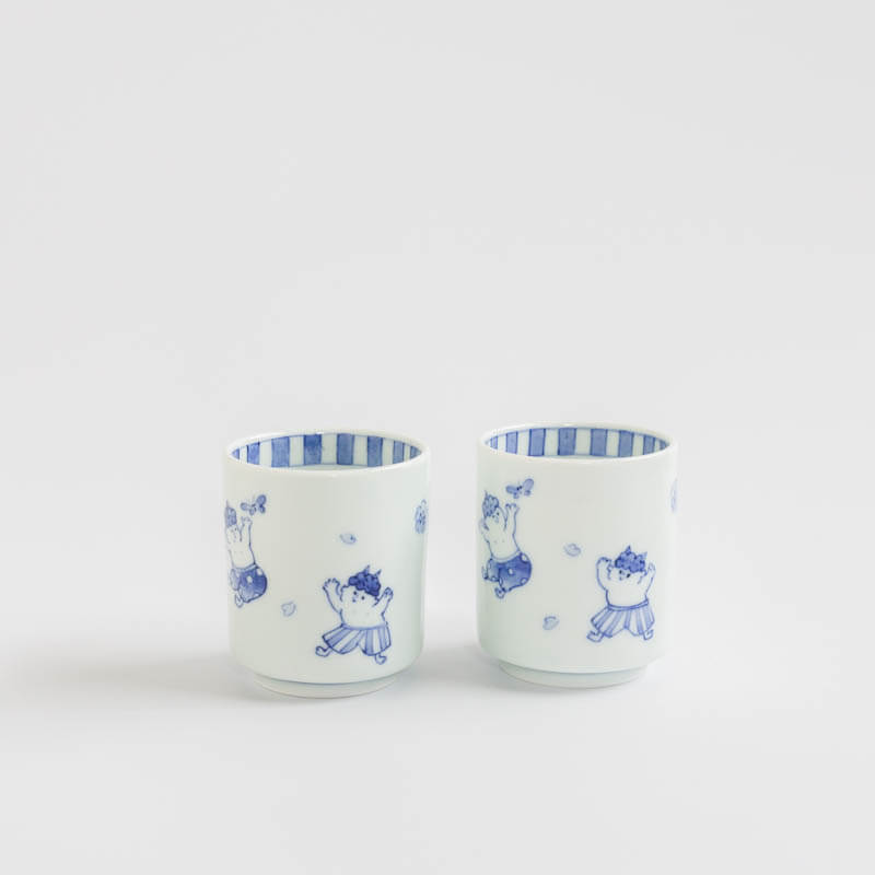 石川理恵-小鬼文のぞき猪口-蝶