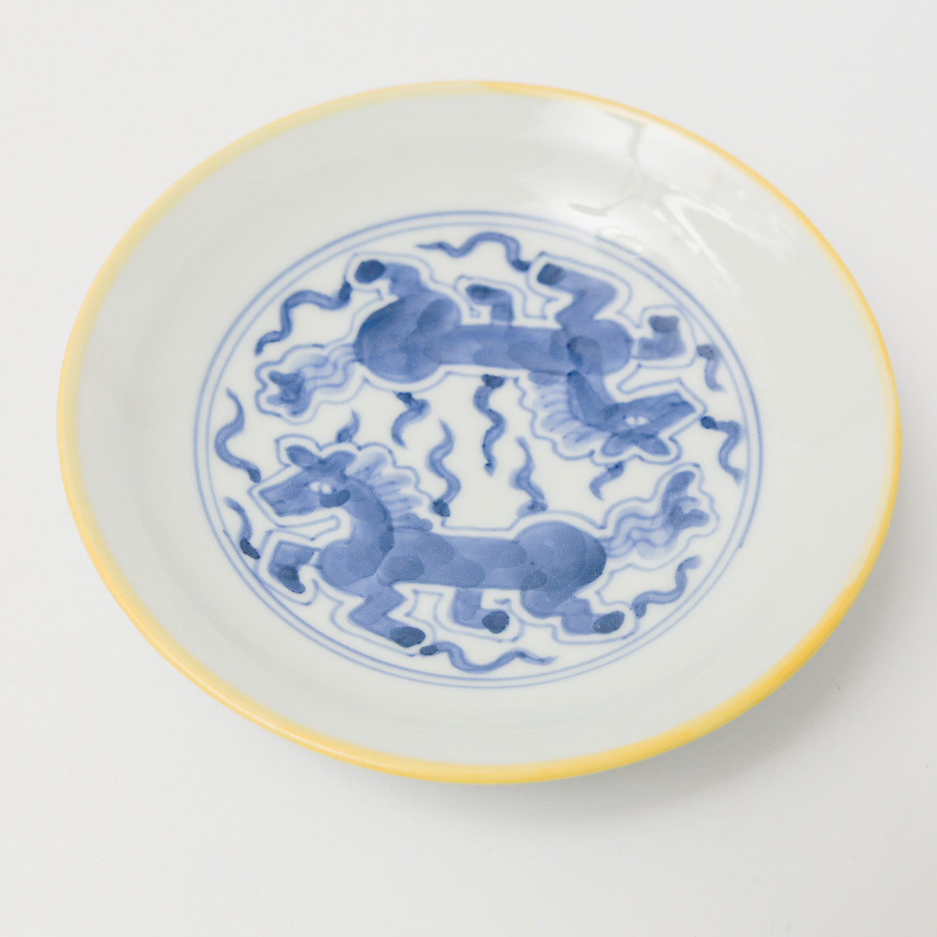 中町いずみ-4.5寸皿 双馬文