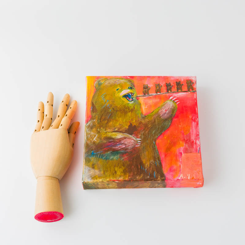 田川亞希-熊の絵画-つぶやき空也上熊