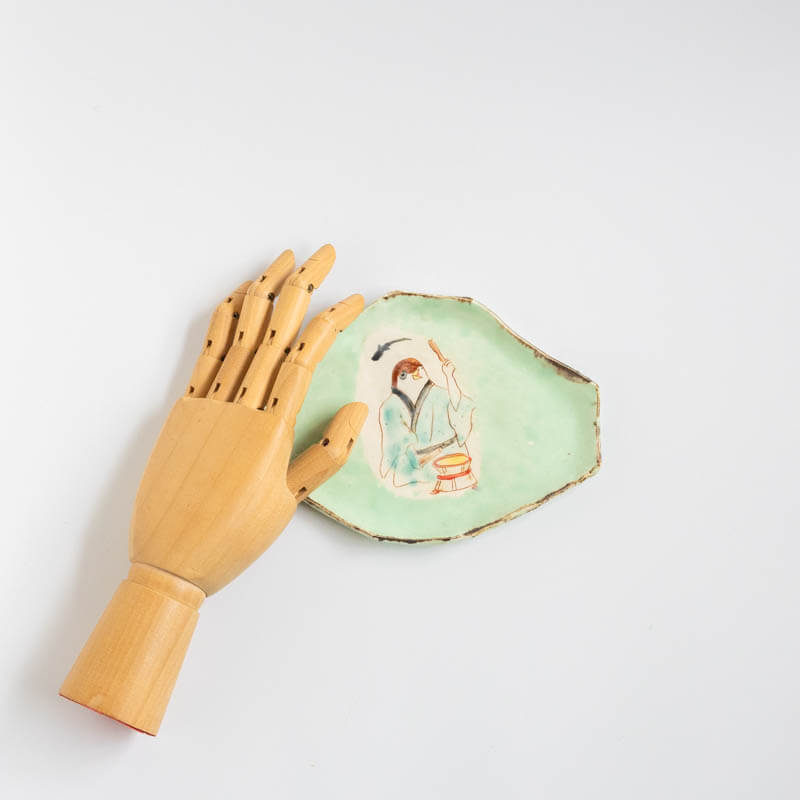 田川亞希-すずめのお囃子皿-1