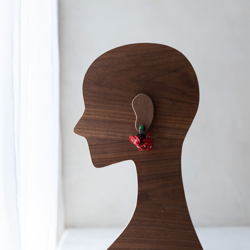 tamas-Ain't Short brown - イヤリング/ピアス