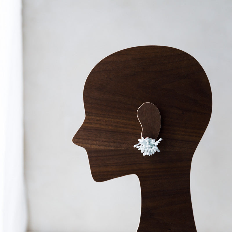 tamas-Joy Short White-イヤリング/ピアス