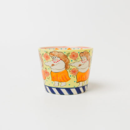 藤田美智-蕎麦猪口カップ「ハワイ行きたい」