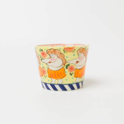 藤田美智-蕎麦猪口カップ「ハワイ行きたい」