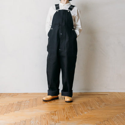 TUKI #0054 【TYPE2 SALOPETTE】black/black DENIM