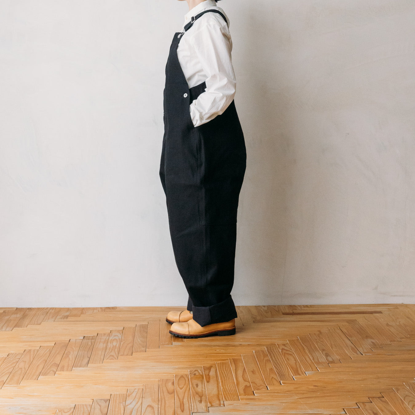 TUKI #0054 【TYPE2 SALOPETTE】black/black DENIM