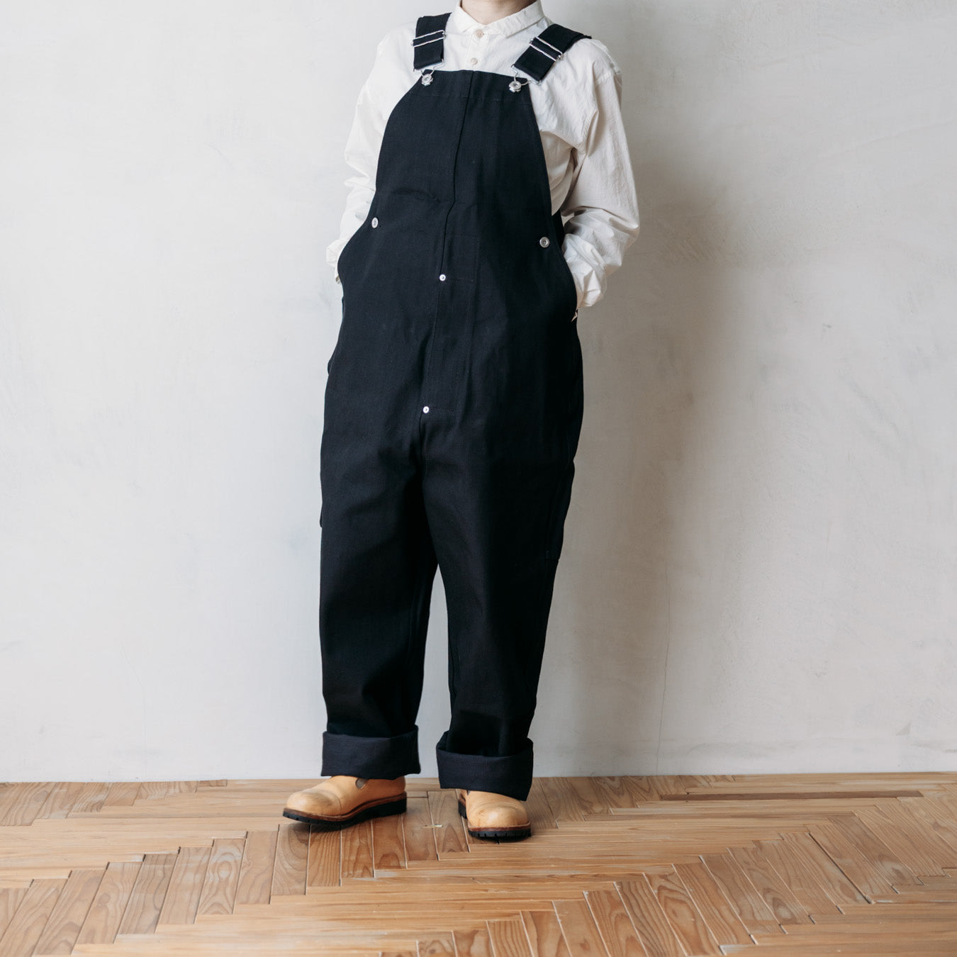TUKI 0054 TYPE2 BLACKDENIM　 デニムオーバオール　美品 TUKI #0054 【TYPE2 SALOPETTE】black/black DENIM – Eckepunkt ONLINE