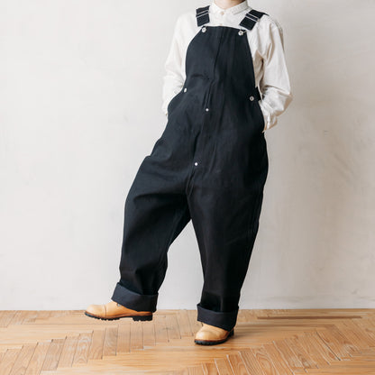 TUKI #0054 【TYPE2 SALOPETTE】black/black DENIM