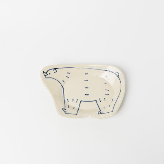 東峯未央-シロクマ皿M