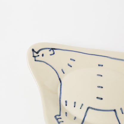 東峯未央-シロクマ皿M