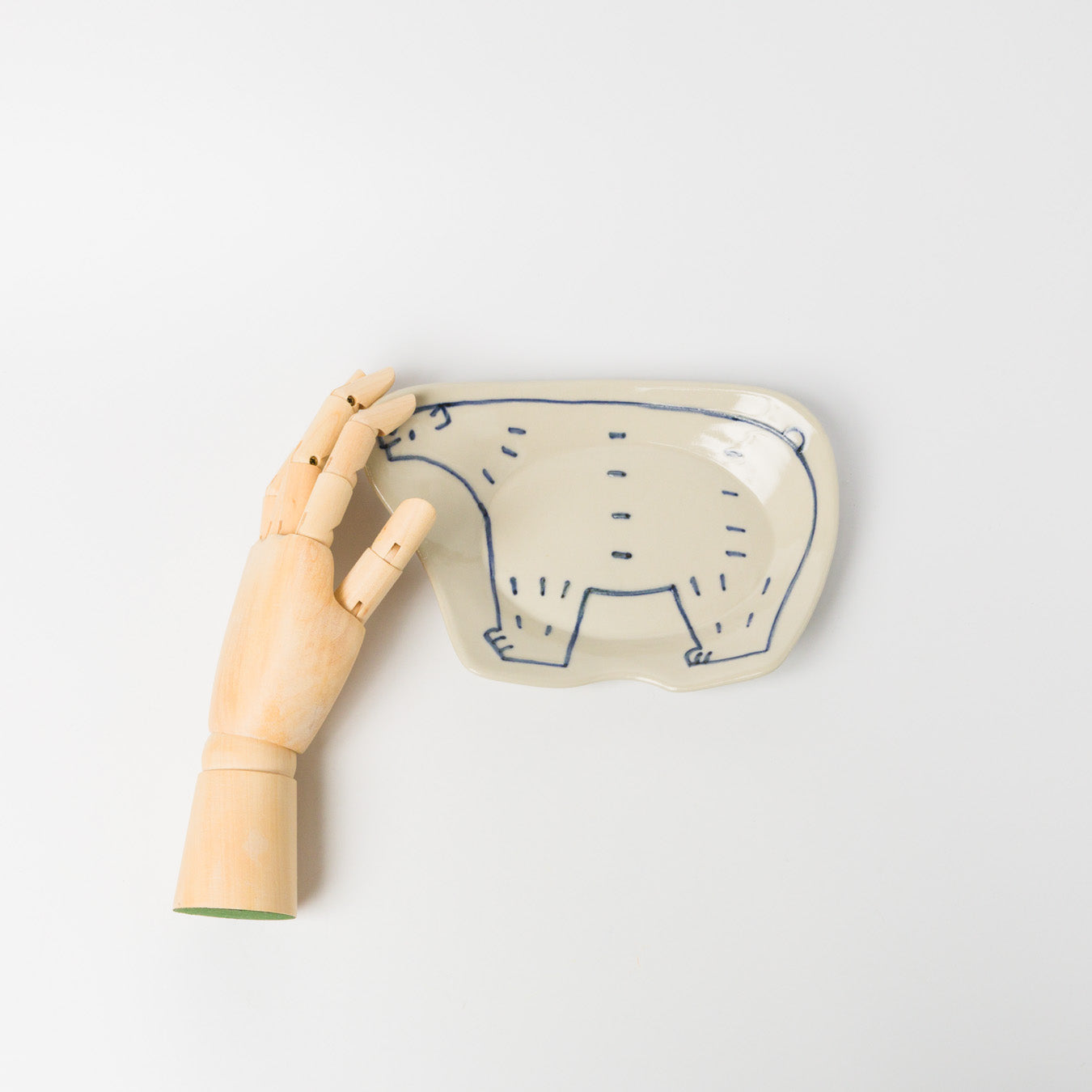 東峯未央-シロクマ皿M