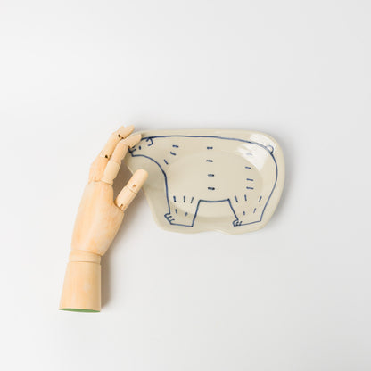 東峯未央-シロクマ皿M