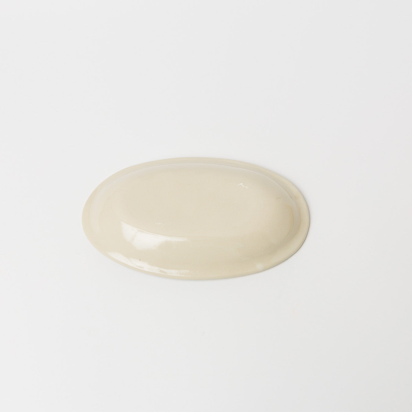 東峯未央-オーバル皿S-シロクマ
