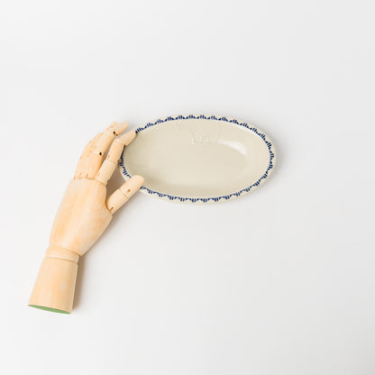 東峯未央-オーバル皿S-シロクマ