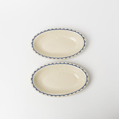 東峯未央-オーバル皿S-シロクマ