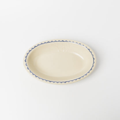 東峯未央-オーバル皿M-シロクマ