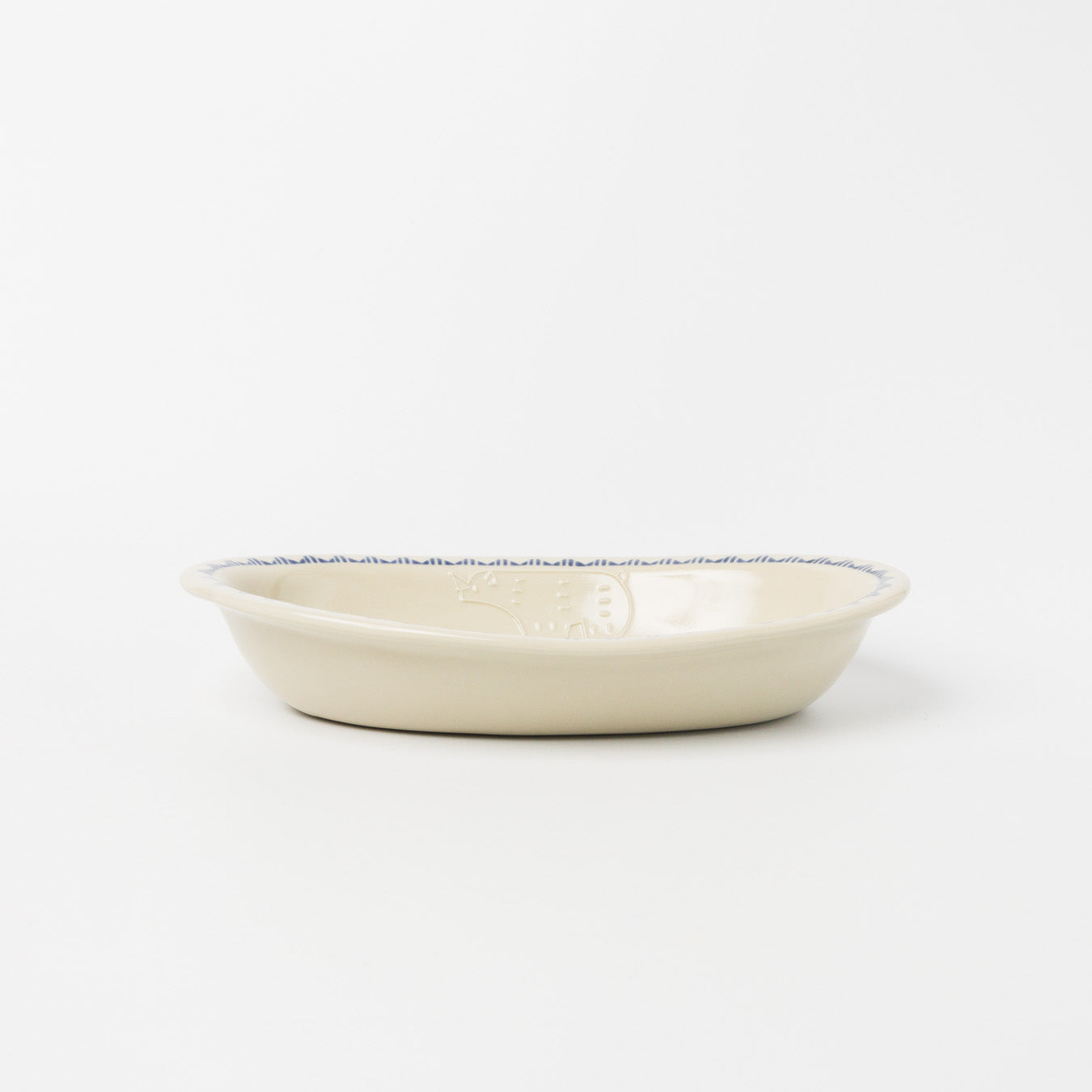 東峯未央-オーバル皿M-シロクマ