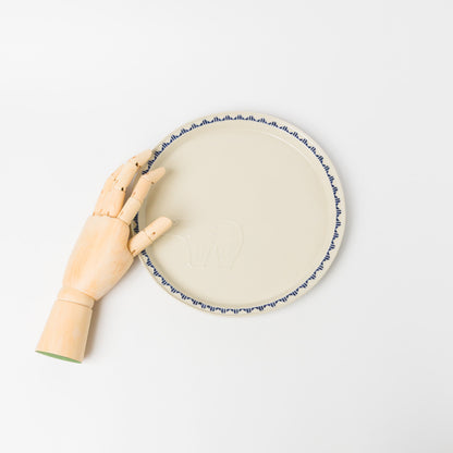 東峯未央-フラット8寸皿-シロクマ