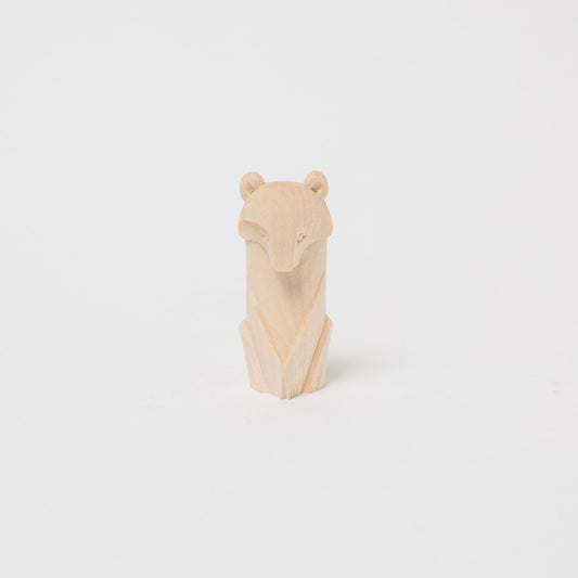 遊木民-木彫り熊-クマニポポ-小（無着色）