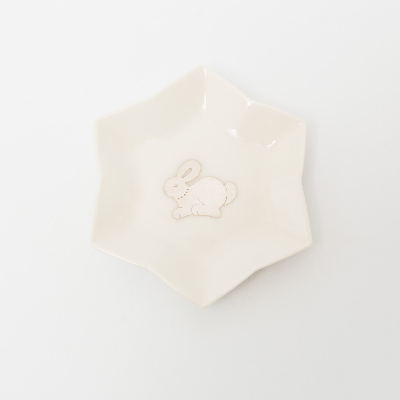 竹村聡子-銀獣豆皿「うさぎ-白」-2