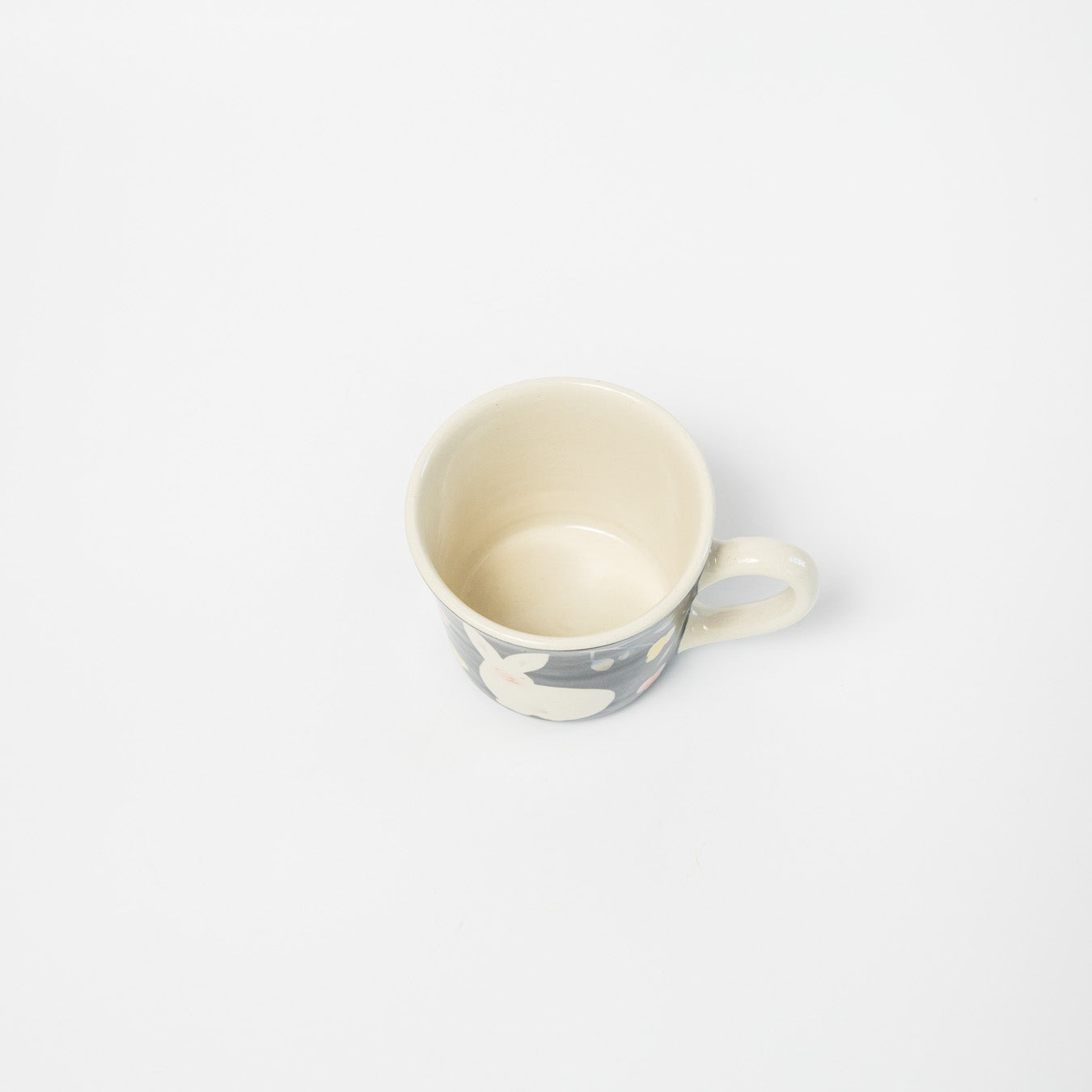 はるな陶芸工房-マグカップ-うさぎの花うた-A