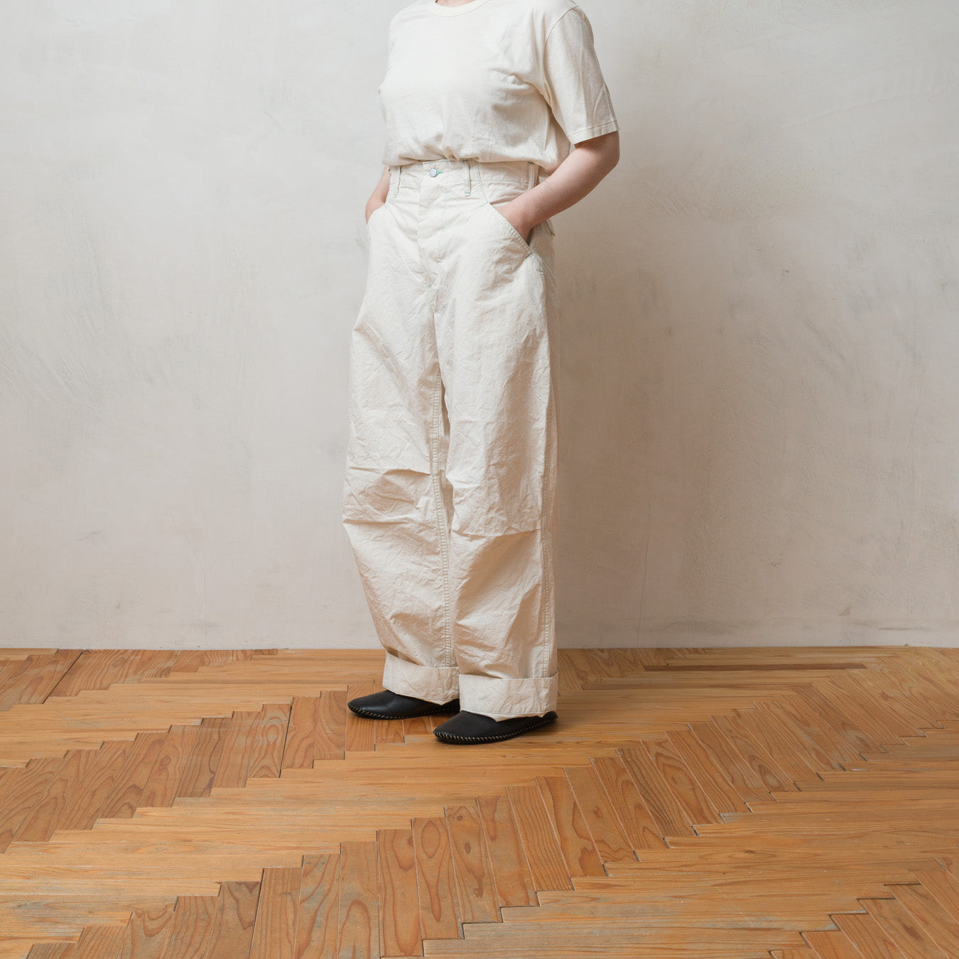 TUKI #0205【Baggy Trousers G/D】Ecru