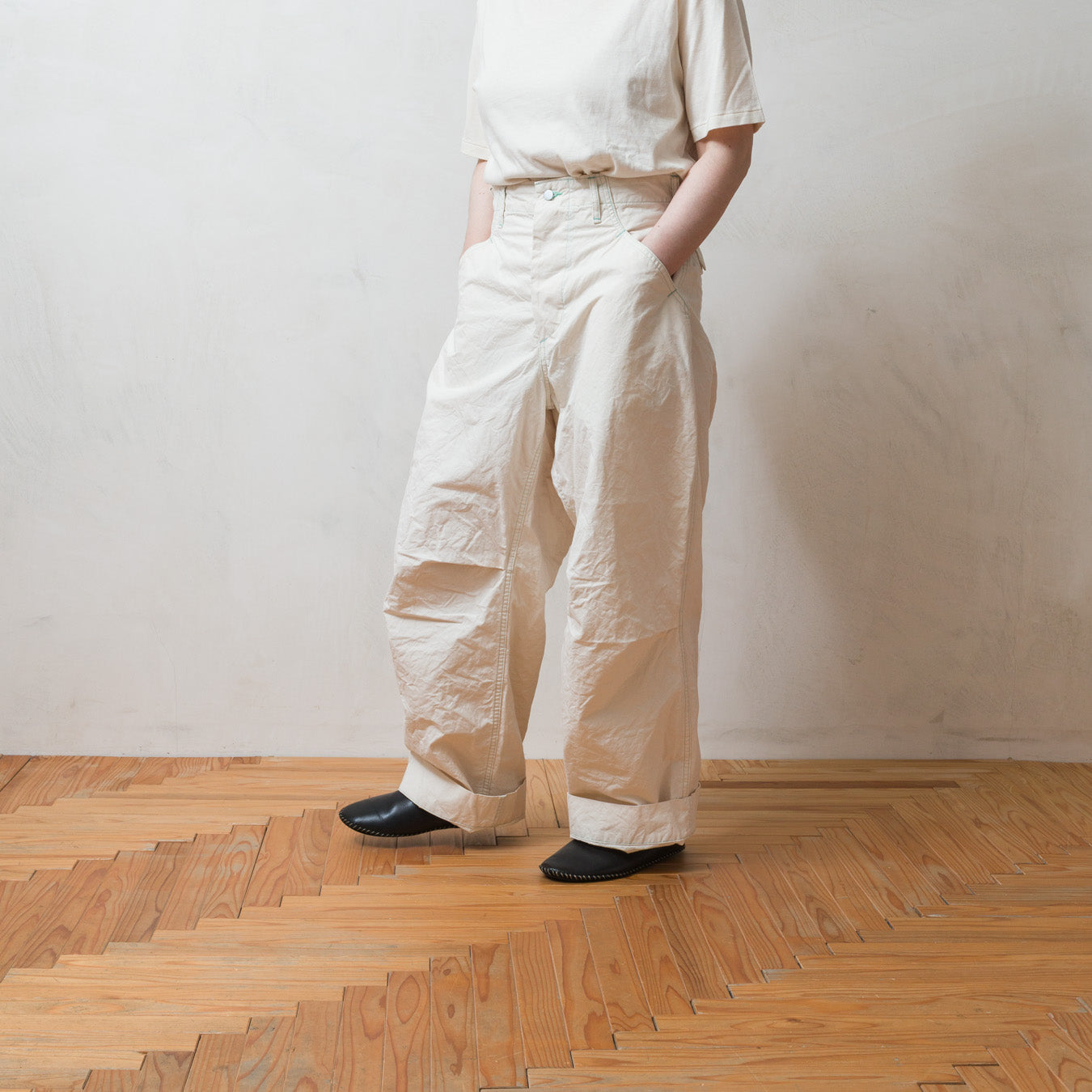 TUKI #0205【Baggy Trousers G/D】Ecru