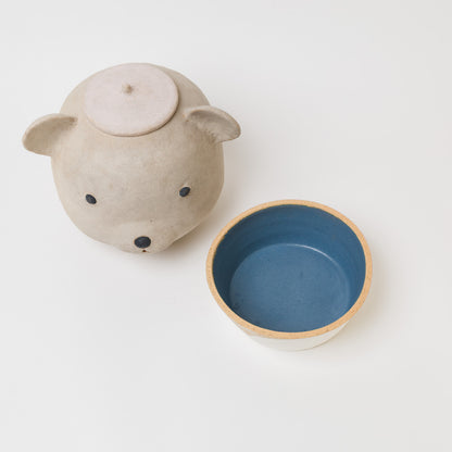 藤森ちかこ-クマのふたもの（襟台つき）
