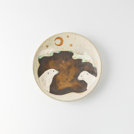 Acne pottery studio-ケーキ皿（金彩）