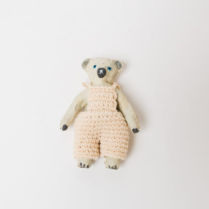ワタナベレイコ-クマブローチ「サロペット」