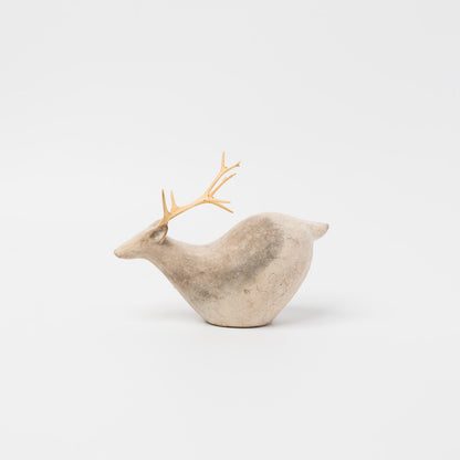 苔むす木工-土器のオブジェ-1