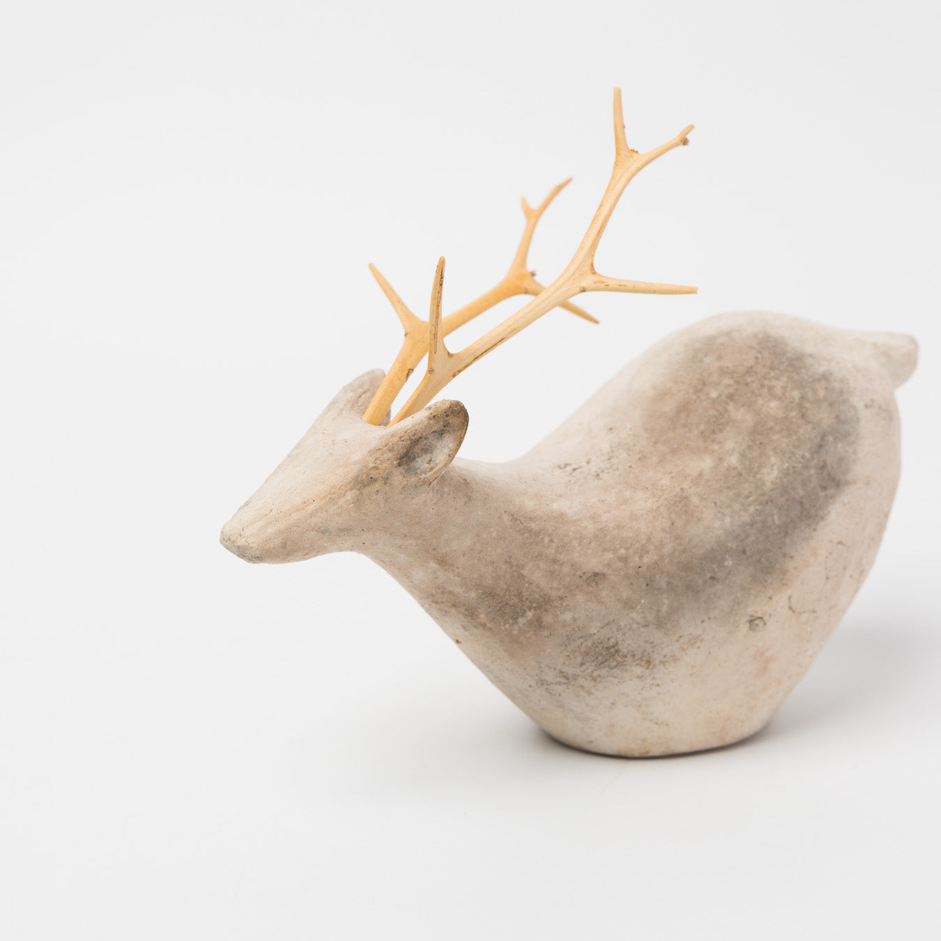 苔むす木工-土器のオブジェ-1