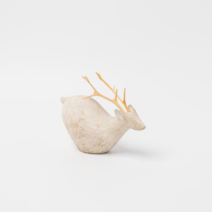 苔むす木工-土器のオブジェ-1