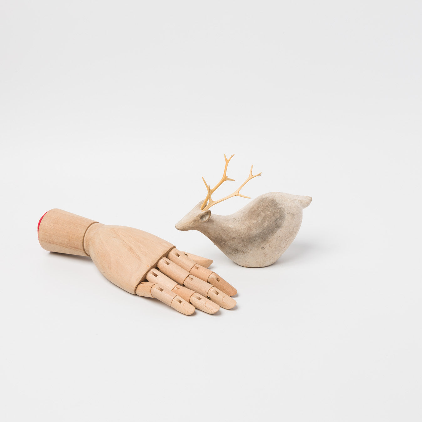 苔むす木工-土器のオブジェ-1