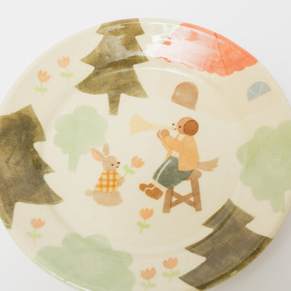 文鳥舎-パスタ皿７寸-B