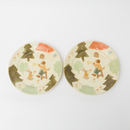 文鳥舎-パスタ皿７寸-B