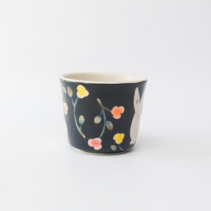 はるな陶芸工房-マグカップ-うさぎの花うた