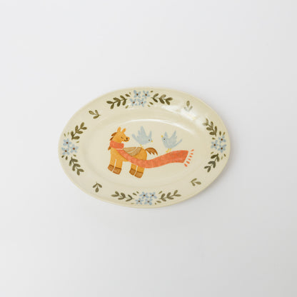 文鳥舎-だ円皿-A