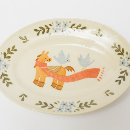 文鳥舎-だ円皿-A