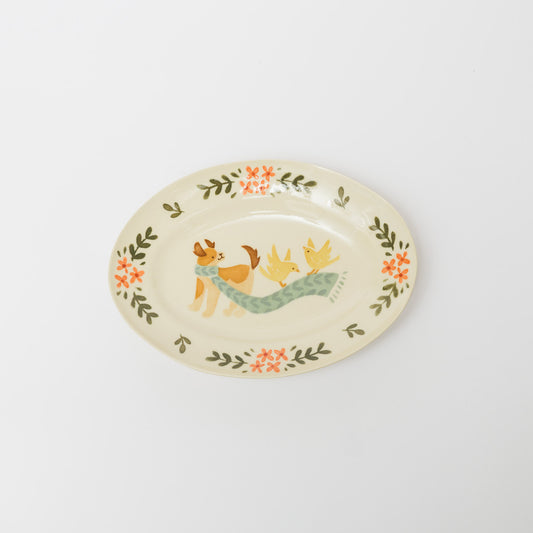 文鳥舎-だ円皿-B